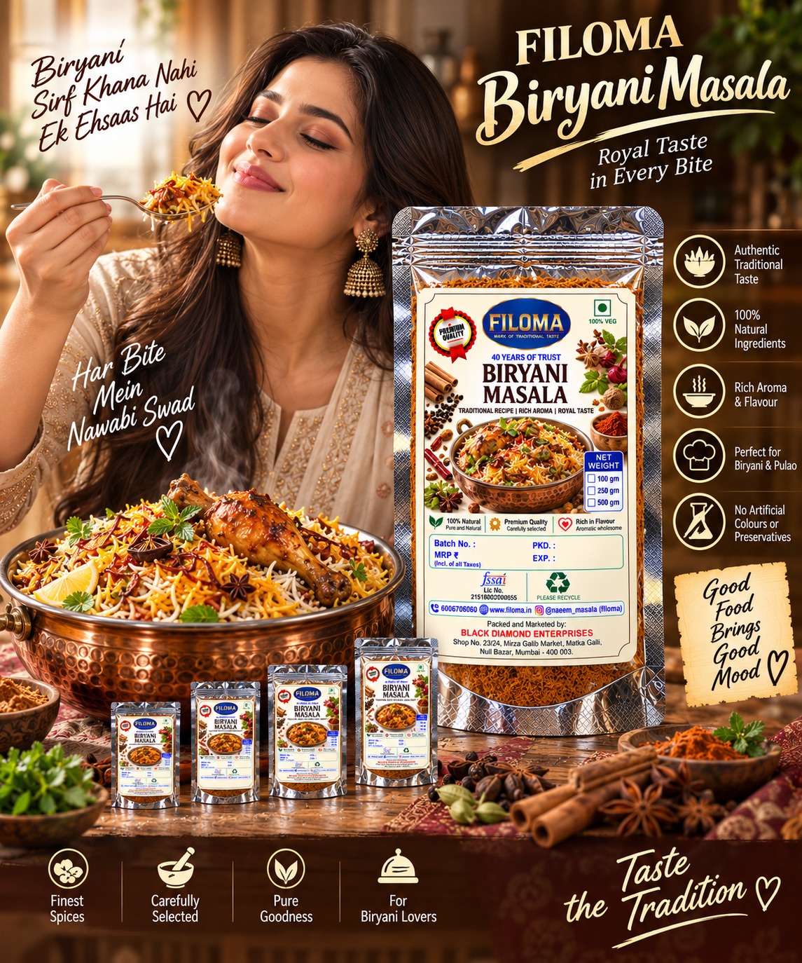 Filoma Biryani Masala – Premium Spice Blend for Authentic Biryani