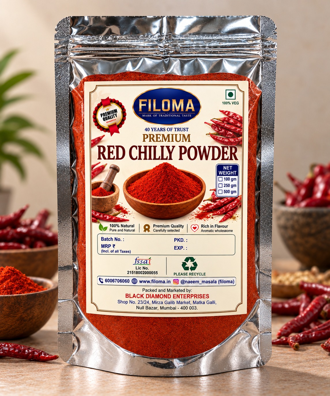 Filoma Daily Kitchen Combo | 4 Packs × 100g