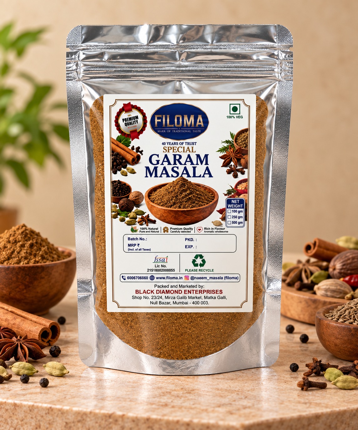 Filoma Daily Kitchen Combo | 4 Packs × 100g
