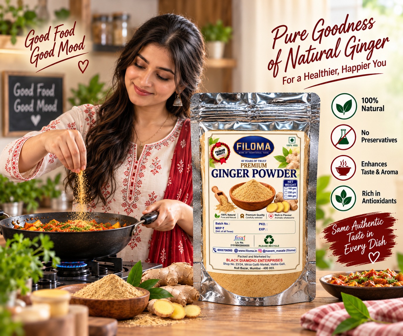 Filoma Premium Ginger Powder – 100% Natural & Pure