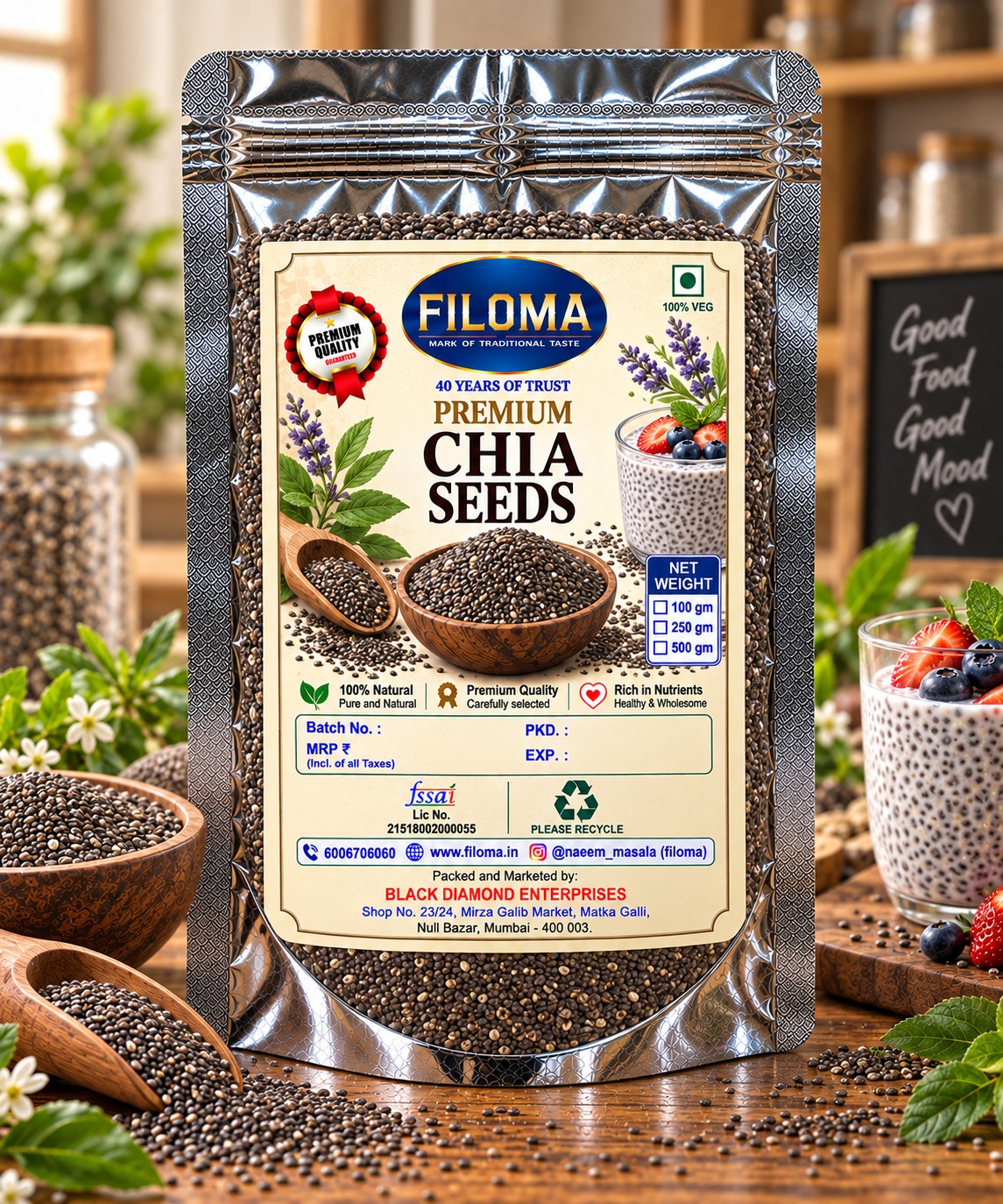 Filoma Seeds Combo | 4 Packs × 100g