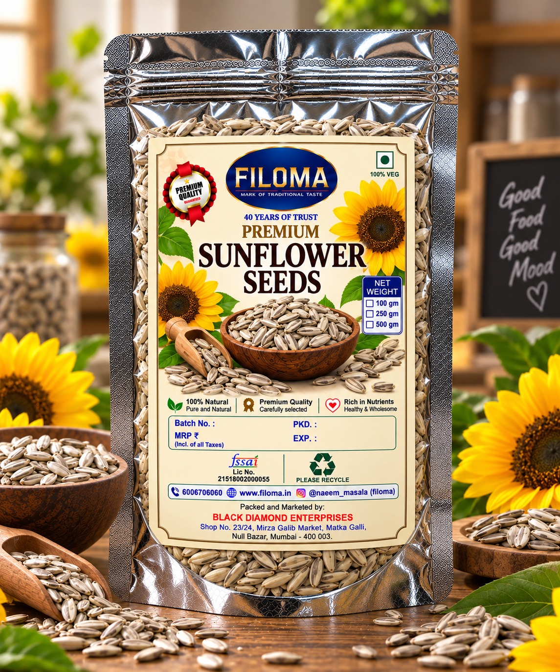 Filoma Seeds Combo | 4 Packs × 100g