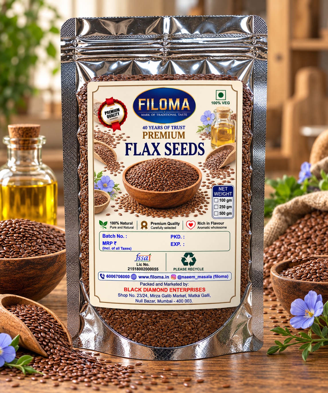 Filoma Seeds Combo | 4 Packs × 100g