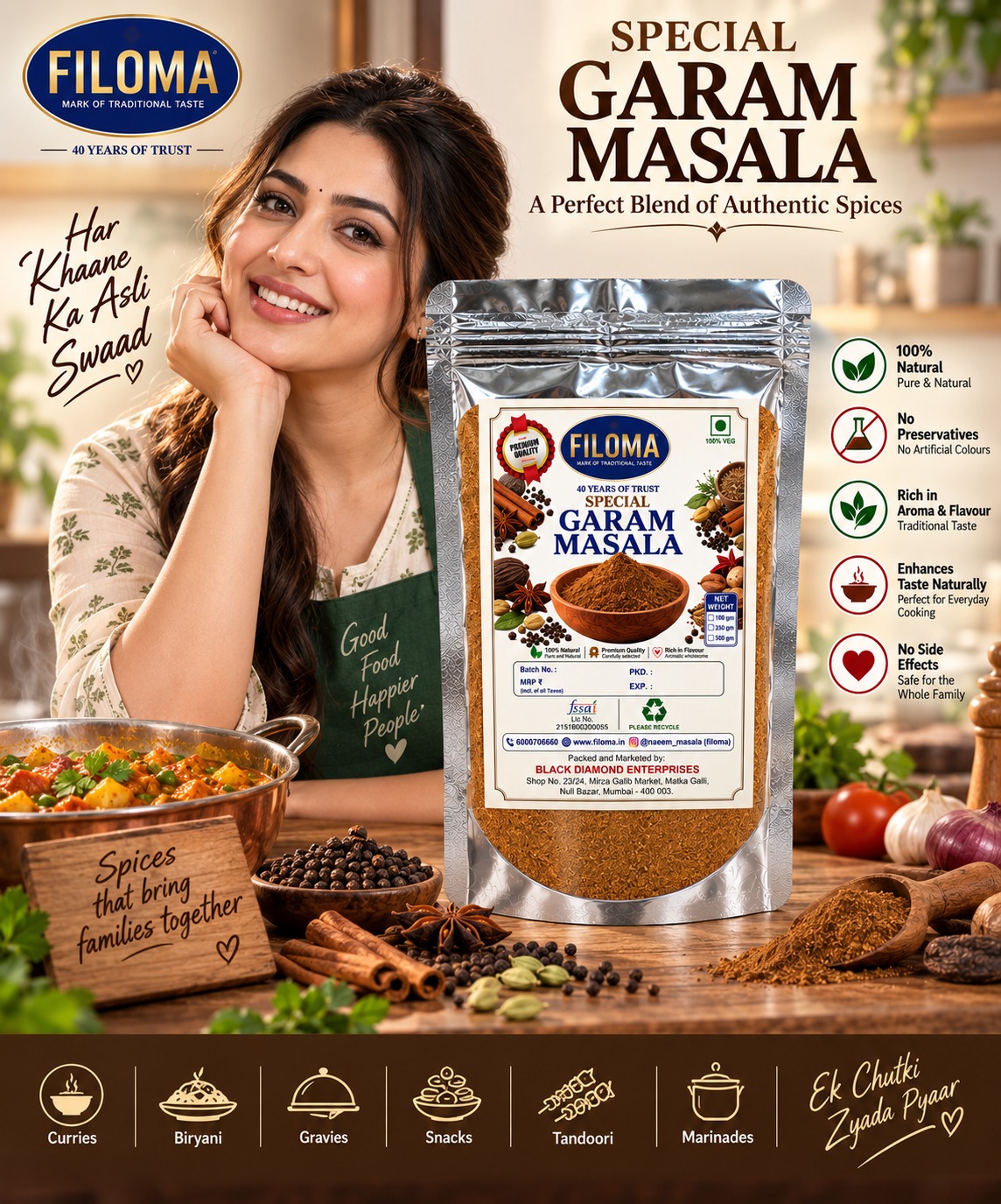 Filoma Special Garam Masala – Authentic Blend of Aromatic Spices