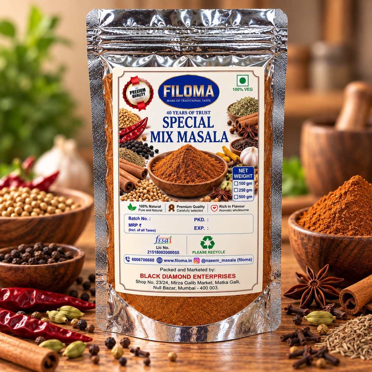 Filoma Special Mix Masala – Authentic Blend for Everyday Cooking