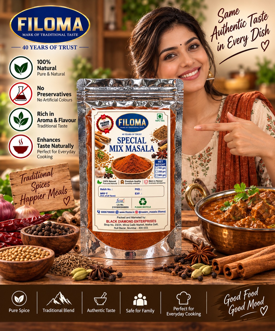 Filoma Special Mix Masala – Authentic Blend for Everyday Cooking
