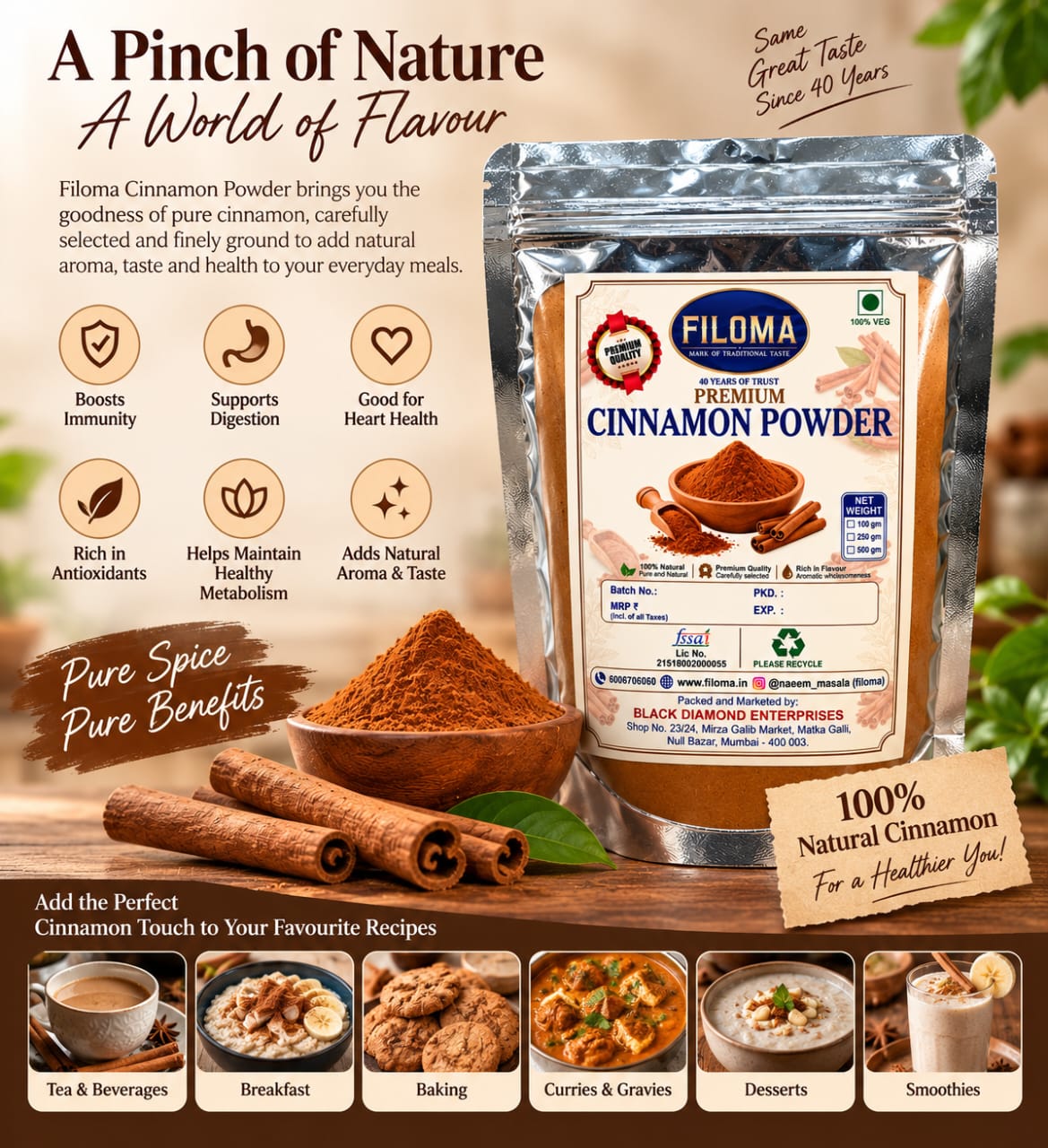 Premium Cinnamon Powder – Pure & Natural
