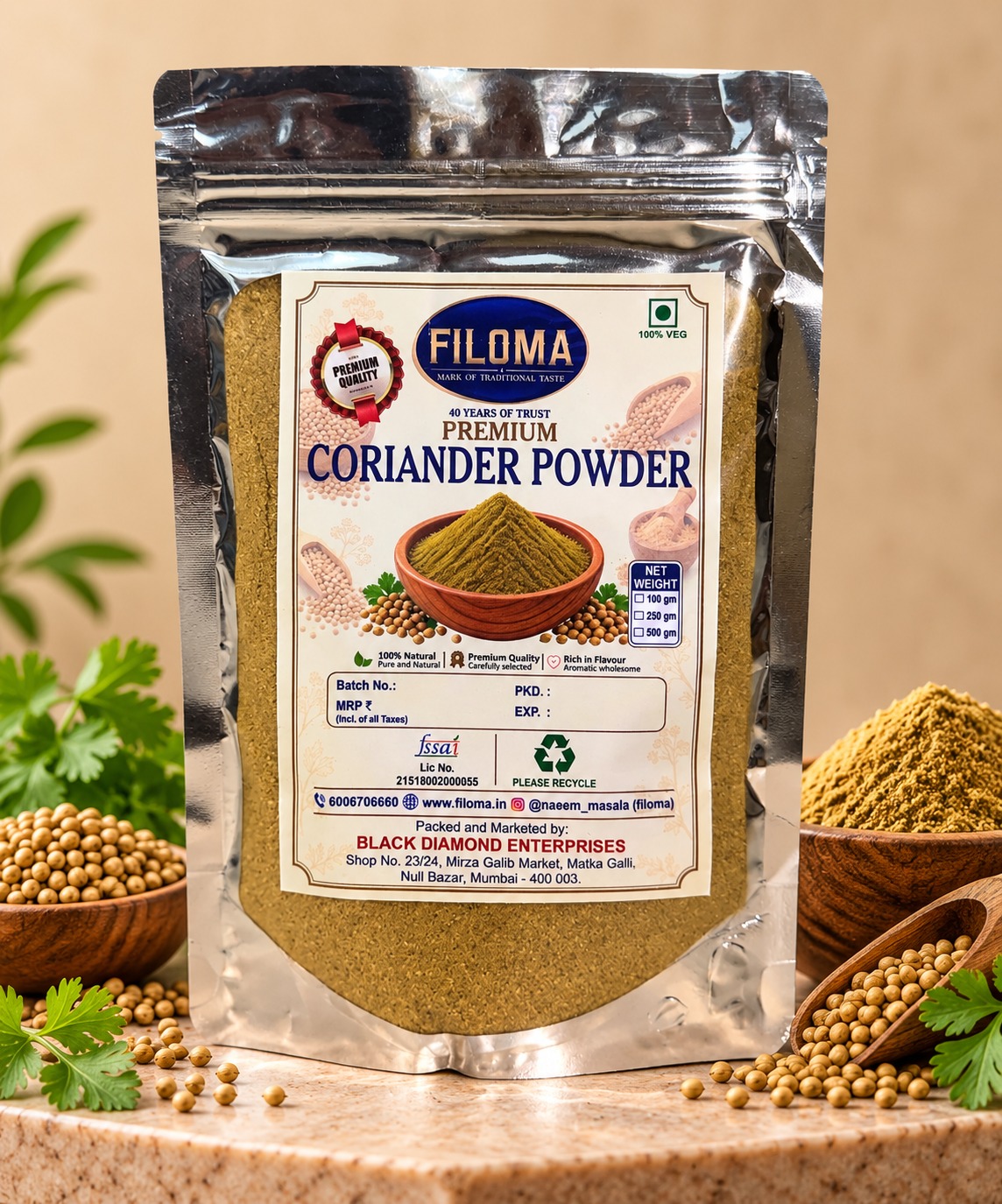 Premium Coriander Powder | Pure & Natural Coriander Spice