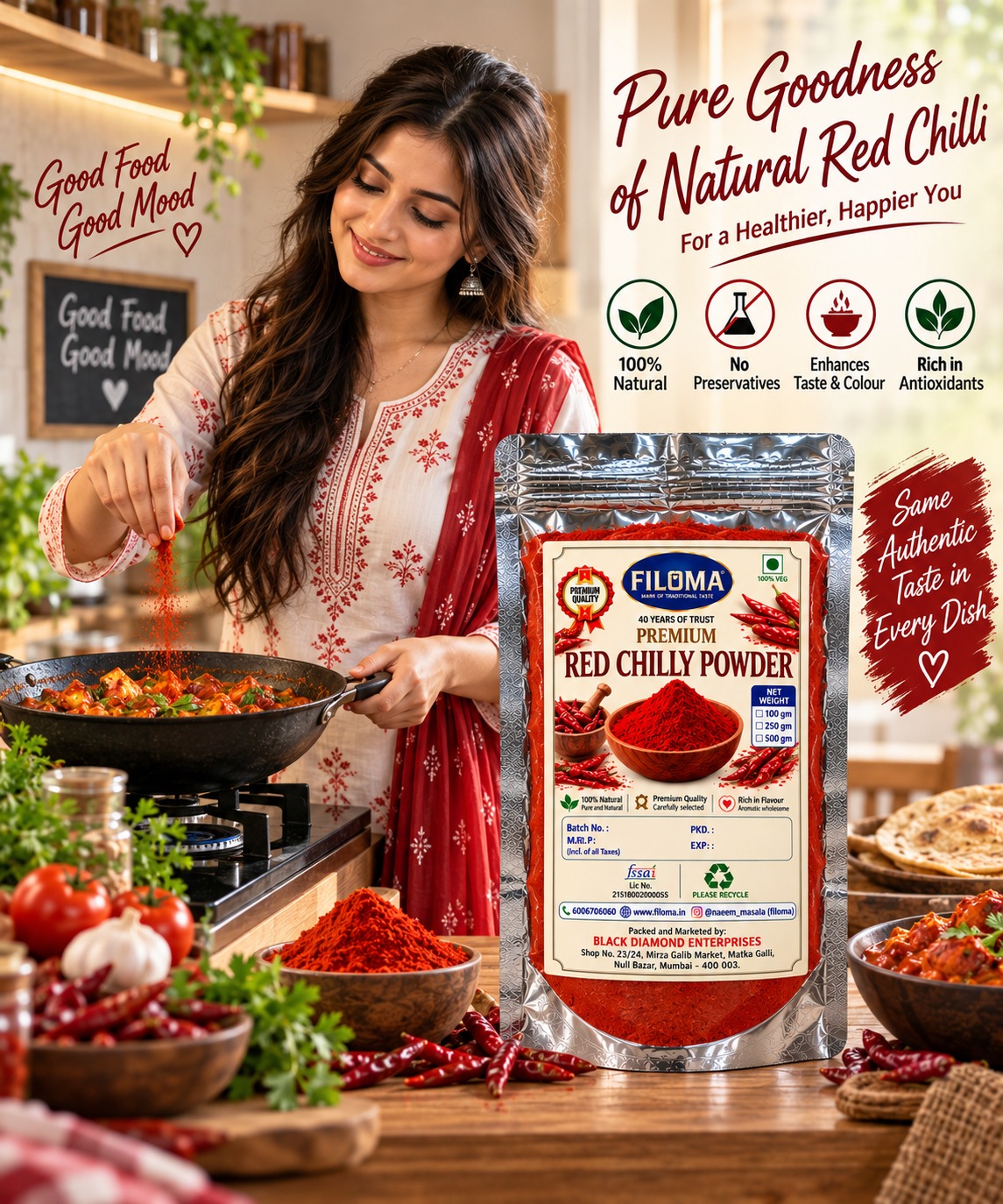 Premium Red Chilli Powder | Filoma