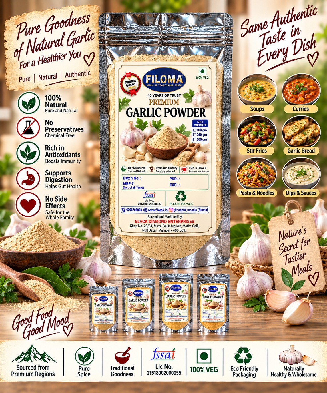 Premium Garlic Powder | Pure & Natural Garlic Powder